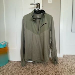 Green Nike zip up performance jacket